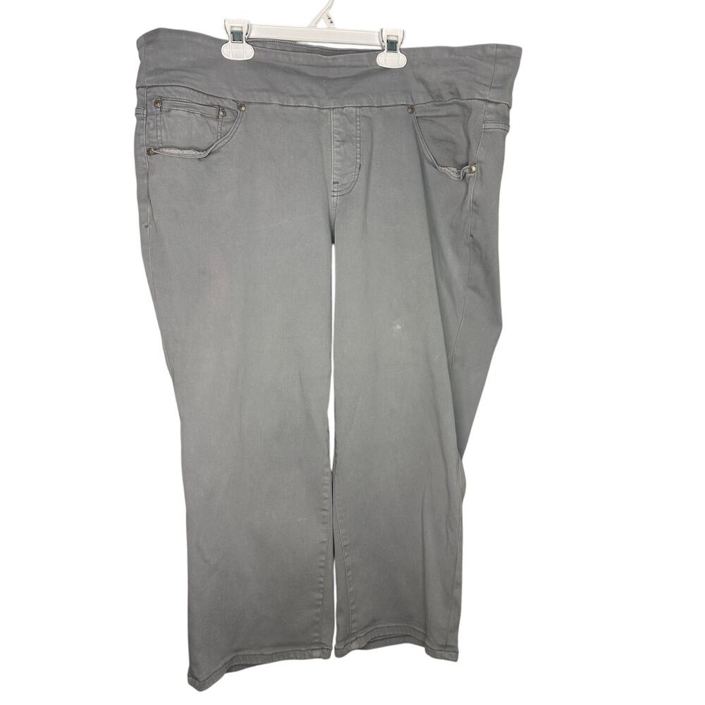 Jag Jeans Gray Pull-On Pants Women's Plus Size 20W Western Glove Works Stretch
